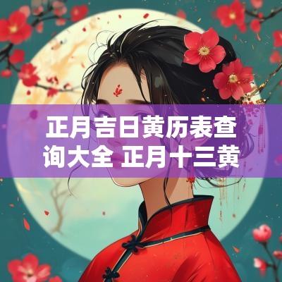正月吉日黄历表查询大全 正月十三黄历吉日查询