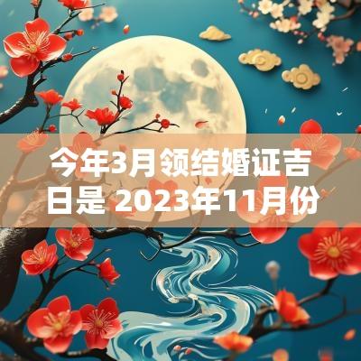 今年3月领结婚证吉日是 2025年11月份领结婚证吉日