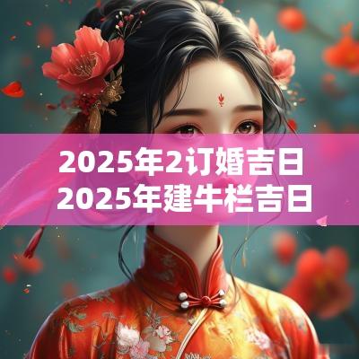 2025年2订婚吉日 2025年建牛栏吉日