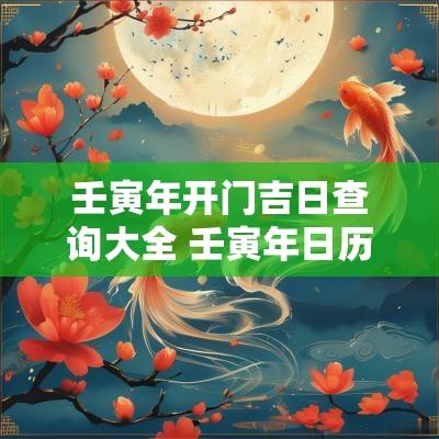 壬寅年开门吉日查询大全 壬寅年日历查询吉日