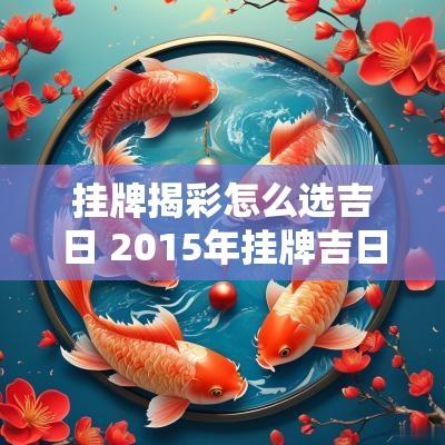 挂牌揭彩怎么选吉日 2015年挂牌吉日