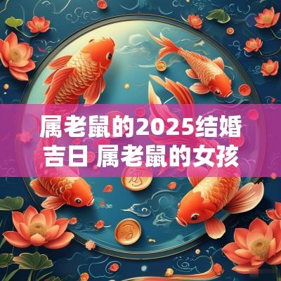 属老鼠的2025结婚吉日 属老鼠的女孩2025年结婚吉日