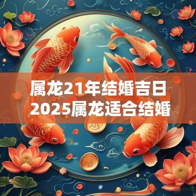 属龙21年结婚吉日 2025属龙适合结婚的日子一览表
