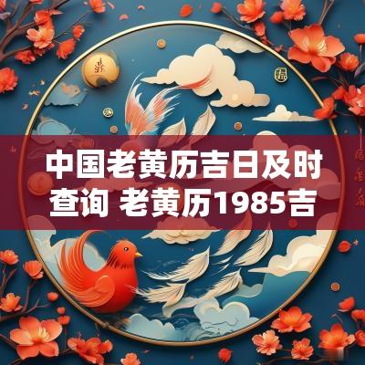 中国老黄历吉日及时查询 老黄历1985吉日查询