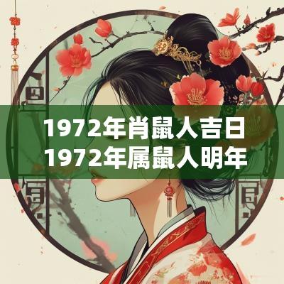 1972年肖鼠人吉日 1972年属鼠人明年如何