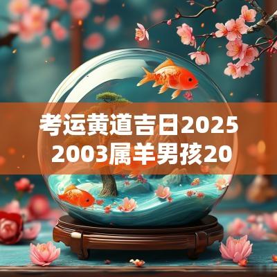 考运黄道吉日2025 2003属羊男孩2025有考运吗