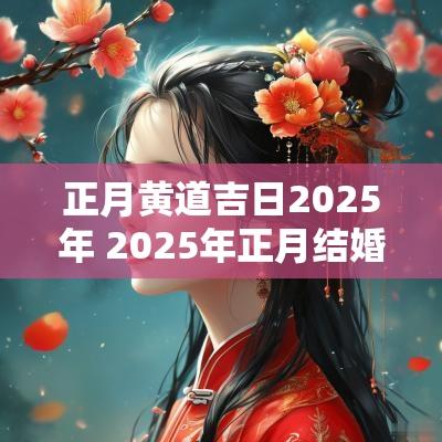 正月黄道吉日2025年 2025年正月结婚的黄道吉日