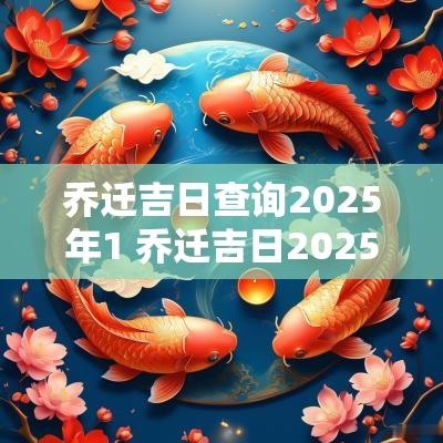乔迁吉日查询2025年1 乔迁吉日2025年最佳时间