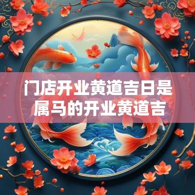 门店开业黄道吉日是 属马的开业黄道吉日
