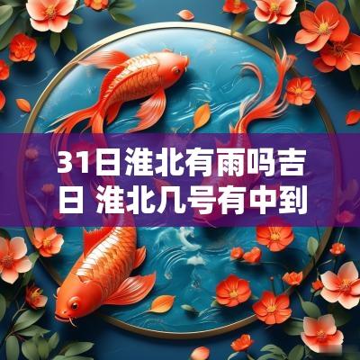 31日淮北有雨吗吉日 淮北几号有中到大雨