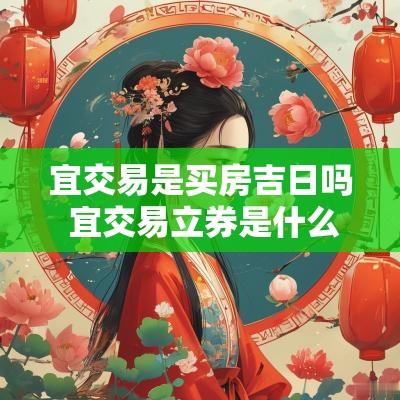 宜交易是买房吉日吗 宜交易立券是什么意思 宜交易是买房吉日吗 宜交易立券是什么意思