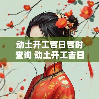 动土开工吉日吉时查询 动土开工吉日吉时查询软件