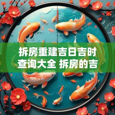 拆房重建吉日吉时查询大全 拆房的吉日吉时怎么找