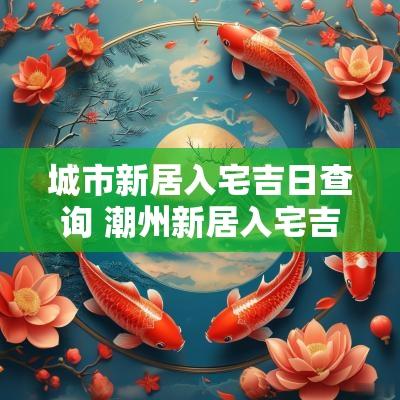 城市新居入宅吉日查询 潮州新居入宅吉日查询