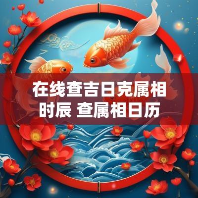 在线查吉日克属相时辰 查属相日历