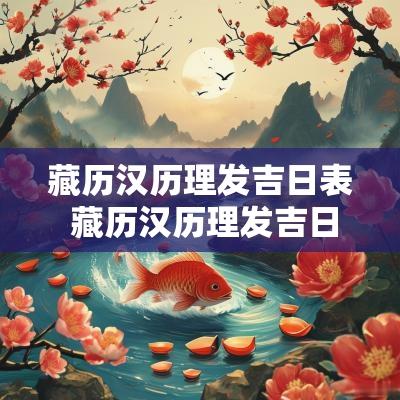 藏历汉历理发吉日表 藏历汉历理发吉日对照表