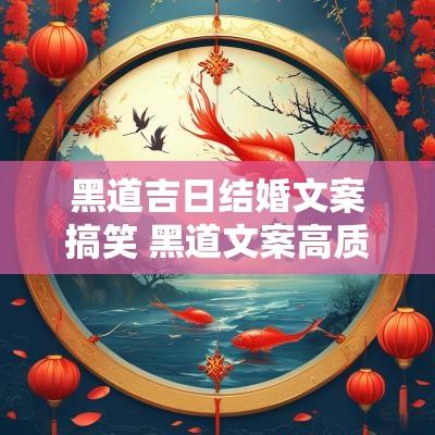 黑道吉日结婚文案搞笑 黑道文案高质量短句