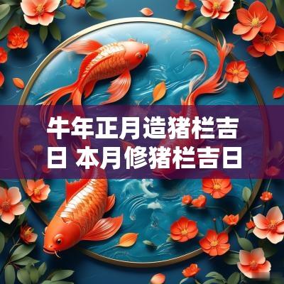 蛇年正月造猪栏吉日 本月修猪栏吉日