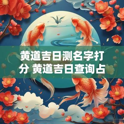 黄道吉日测名字打分 黄道吉日查询占卜