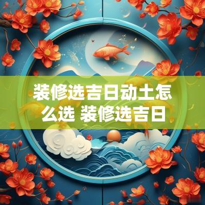 装修选吉日动土怎么选 装修选吉日