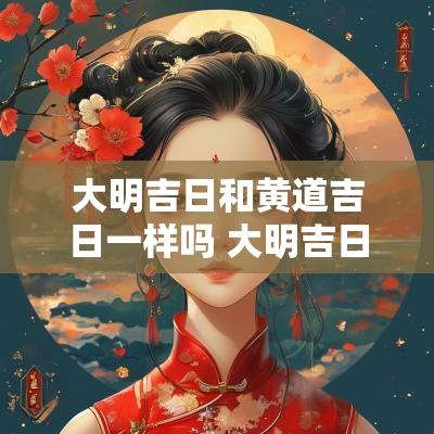 大明吉日和黄道吉日一样吗 大明吉日