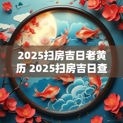 2025扫房吉日老黄历 2025扫房吉日查询