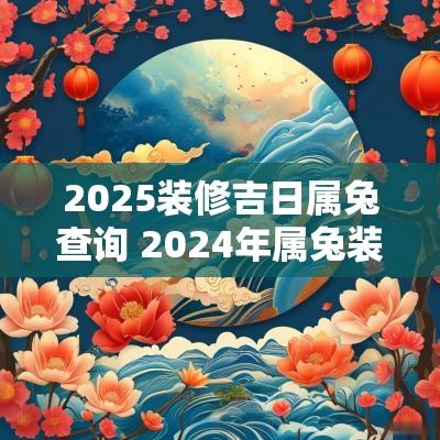 2025装修吉日属兔查询 2025年属兔装修吉日