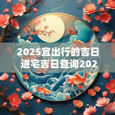 2025宜出行的吉日 进宅吉日查询2025
