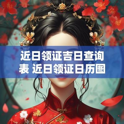 近日领证吉日查询表 近日领证日历图