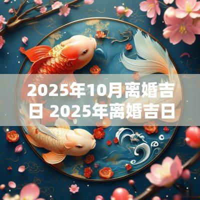 2025年10月离婚吉日 2025年离婚吉日表