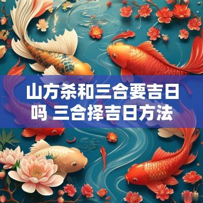 山方杀和三合要吉日吗 三合择吉日方法与步骤