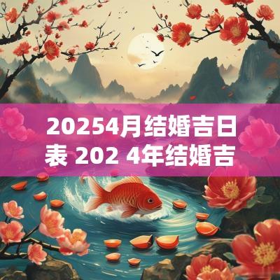 20254月结婚吉日表 202 4年结婚吉日一览表