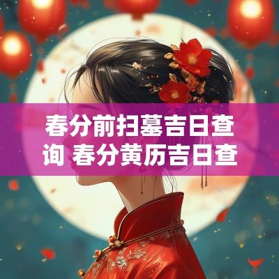 春分前扫墓吉日查询 春分黄历吉日查询大全表