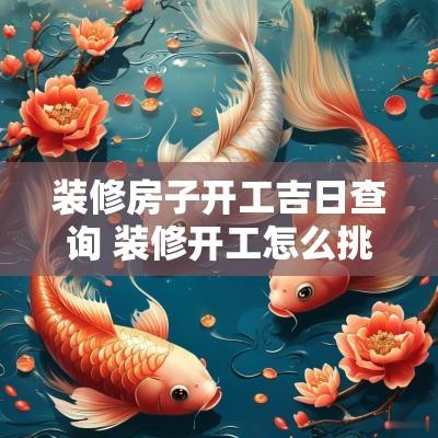 装修房子开工吉日查询 装修开工怎么挑选吉日