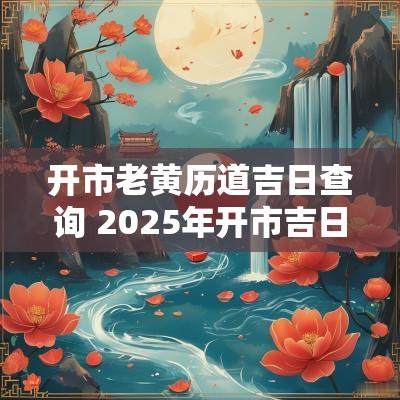开市老黄历道吉日查询 2025年开市吉日老黄历