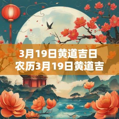3月19日黄道吉日 农历3月19日黄道吉日
