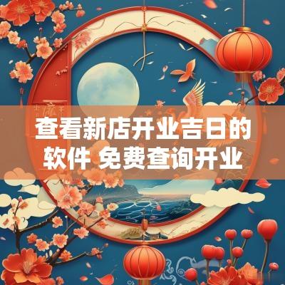 查看新店开业吉日的软件 免费查询开业吉日吉时