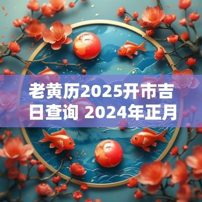 老黄历2025开市吉日查询 2025年正月老黄历开市吉日