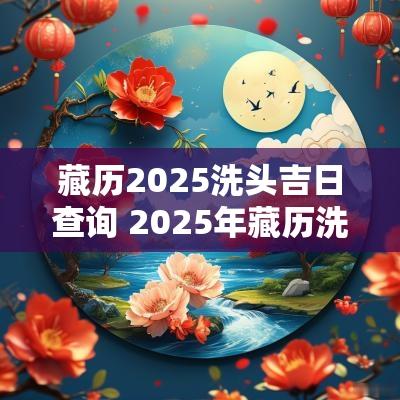 藏历2025洗头吉日查询 2025年藏历洗头吉日