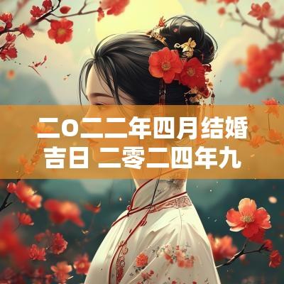 二O二二年四月结婚吉日 二零二四年九月份结婚的吉日