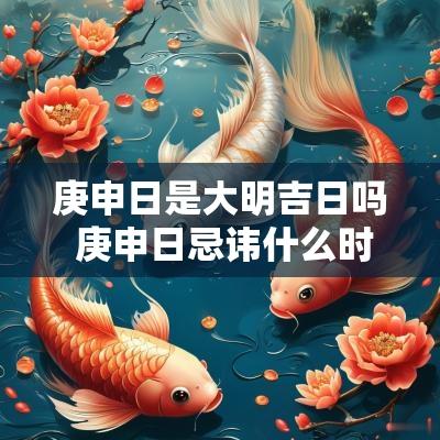 庚申日是大明吉日吗 庚申日忌讳什么时辰