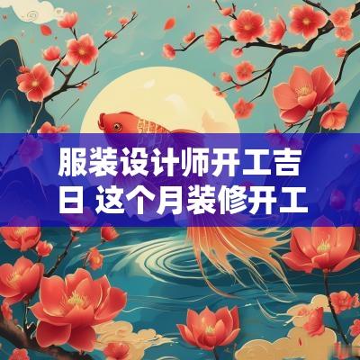 服装设计师开工吉日 这个月装修开工吉日