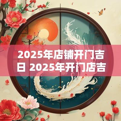 2025年店铺开门吉日 2025年开门店吉日查询