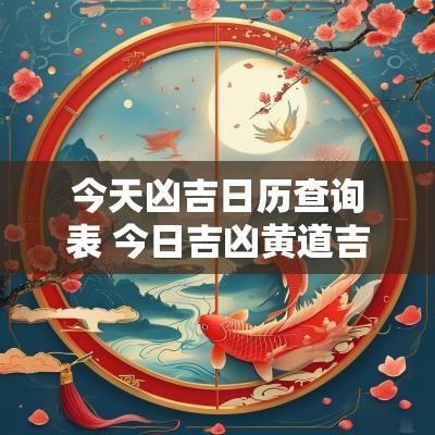 今天凶吉日历查询表 今日吉凶黄道吉日