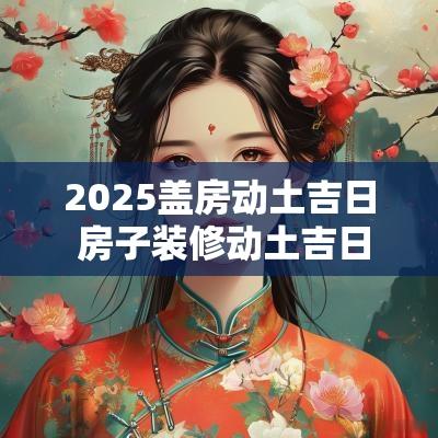 2025盖房动土吉日 房子装修动土吉日2025