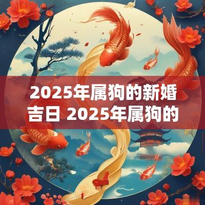 2025年属狗的新婚吉日 2025年属狗的结婚吉日