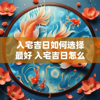 入宅吉日如何选择最好 入宅吉日怎么选择最准确