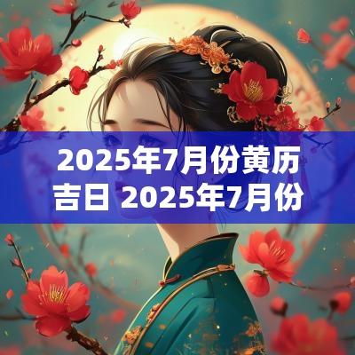 2025年7月份黄历吉日 2025年7月份吉时吉日