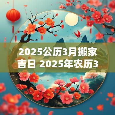 2025公历3月搬家吉日 2025年农历3月搬家吉日一览表