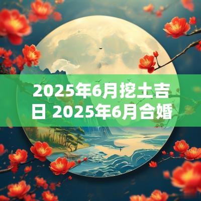 2025年6月挖土吉日 2025年6月合婚吉日